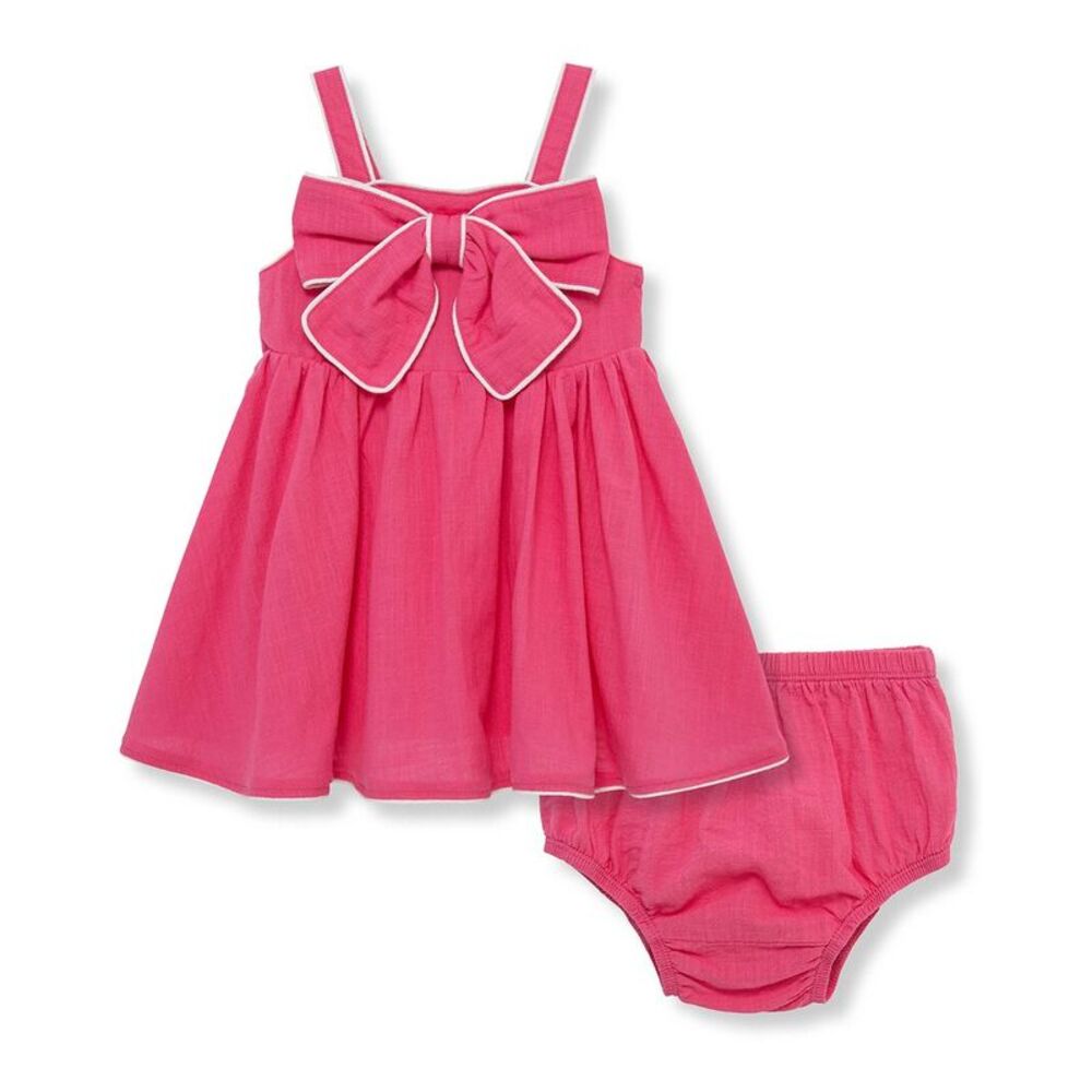 Habitual Piped Bow Front Dress, Pink